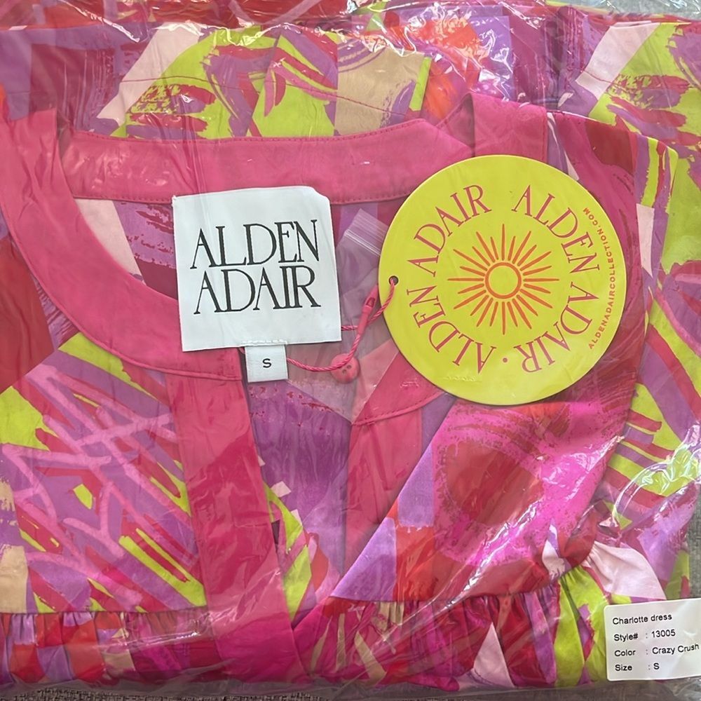 Alden Adair Charlotte Dress in Crazy Crush, NWT, Size S - Picture 6 of 8